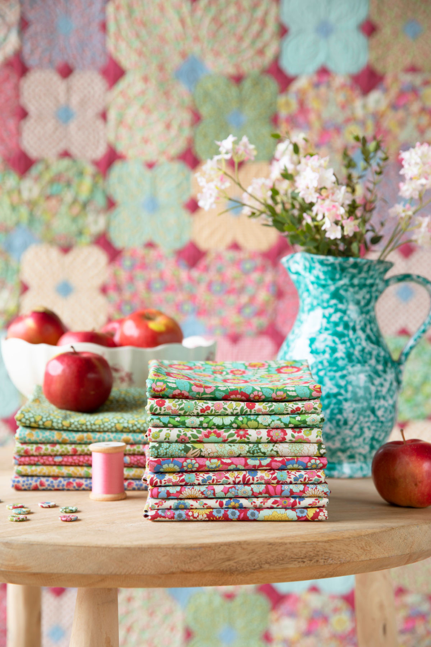 Tilda Patchwork Stoff Baumwolle - Wallflower - Bianca Red
